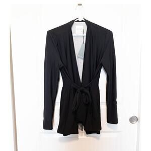 Lysse NWT Black Ladies Wrap Tie Waist Blazer Long Sleeve Size Small